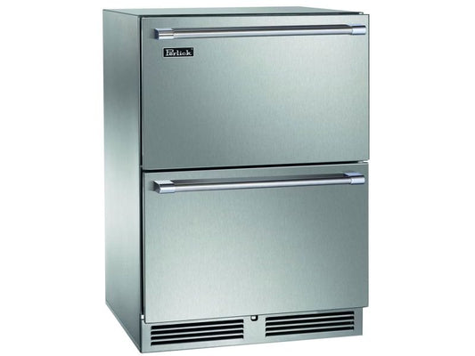 Perlick 24 inch built-in outdoor signature series refrigerator stainless steel