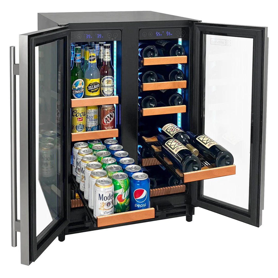 Allavino beverage center interior shelving